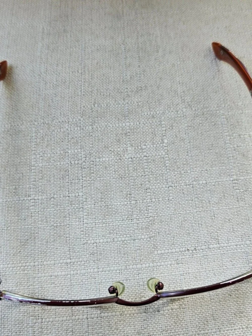 Morel France Women Eyeglasses Frame Brown/Orange/Lilac Tone Half Rim Glasses